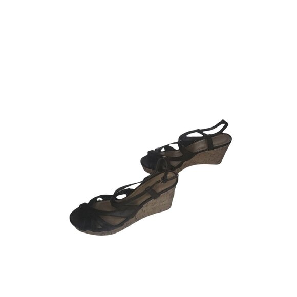 Kelly and Katie Wedge Sandals Women Sz 9 Strappy Brown Boho Summer‎ Espadrille - Picture 2 of 6